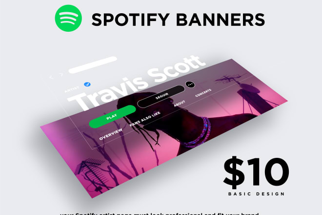 I will design a spotify banner for your artist profile