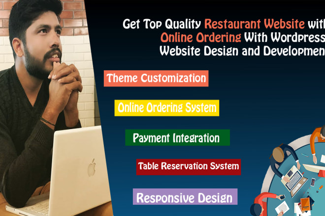 I will design a wordpress restaurant website with online ordering