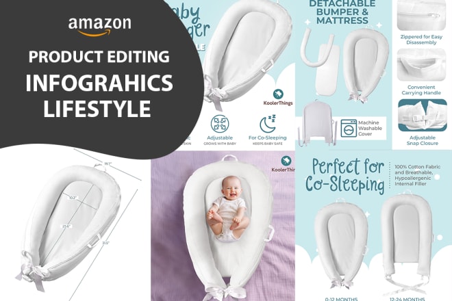 I will design amazon product listing images infographics