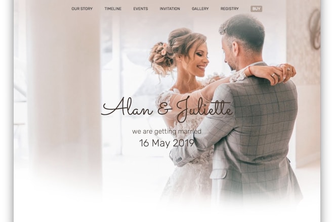 I will design an amazing wedding invitation website