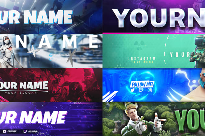 I will design an awesome youtube or twitch banner