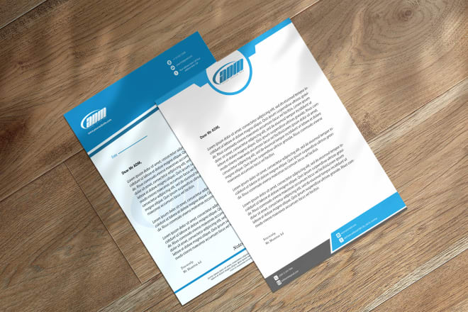 I will design an editable custom business letterhead ps template