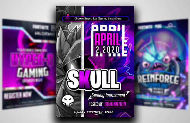 I will design an eye catching professional poster or flyer gaming event