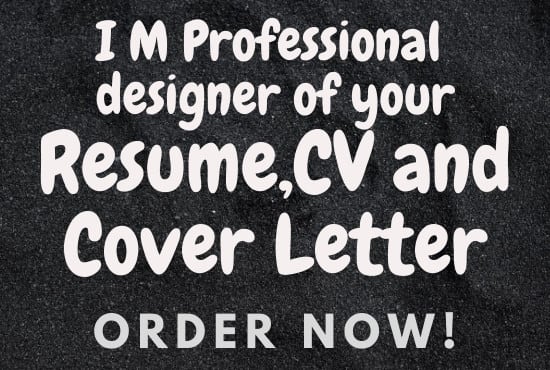 I will design and edit your resume, CV, cover letter,birthday card, party invitation