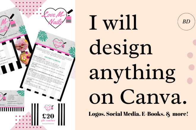 I will design anything on canva