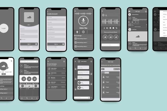 I will design app mockup, wireframe, prototype and UI