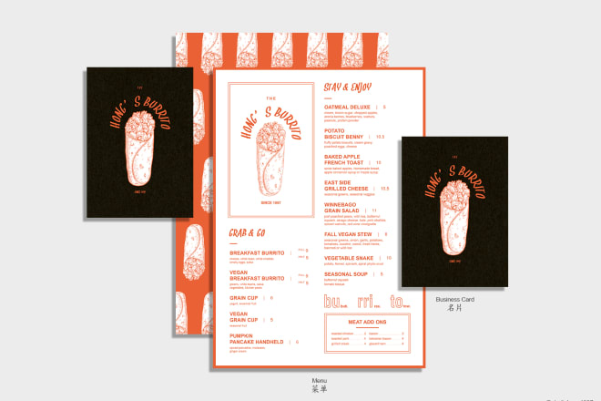 I will design appealing eatery menu, flyer, and branding design