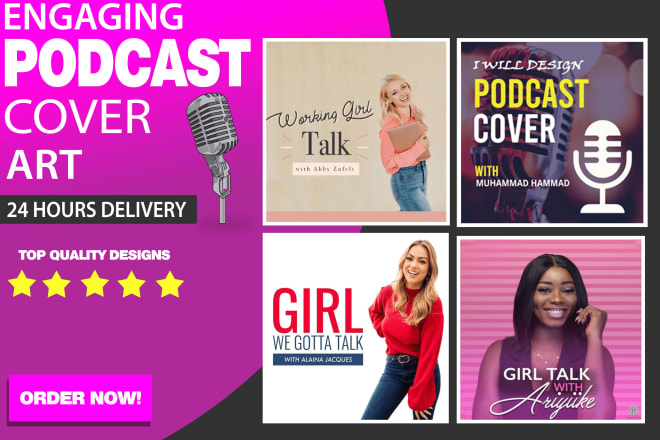I will design appealing podcast cover art, podcast cover design, 3d mockup