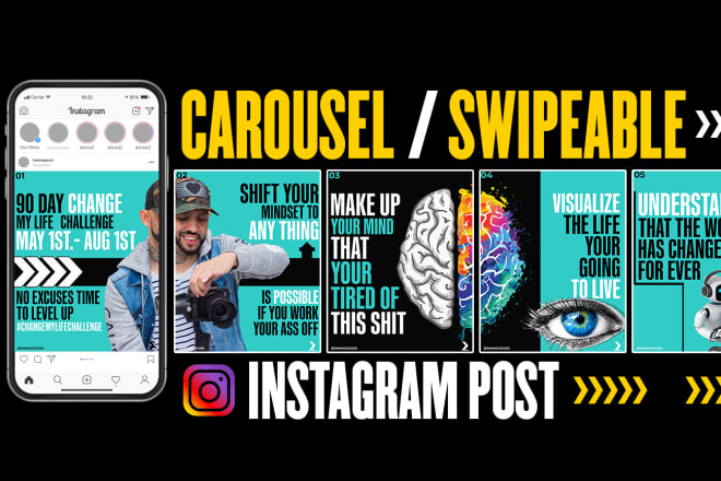 I will design attractive social media carousel posts for your instagram