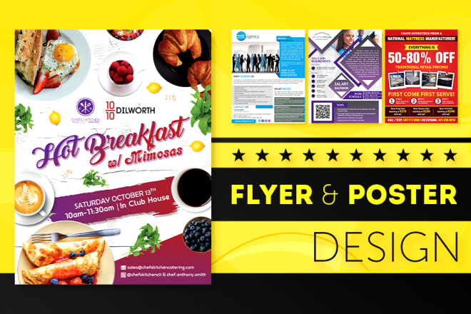 I will design awesome professional flyers and posters for you