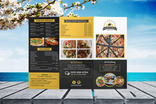 I will design awesome restaurant menu, food menu
