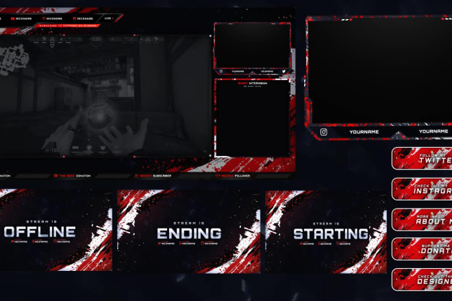 I will design best facecam, intermission screen, offline or panels