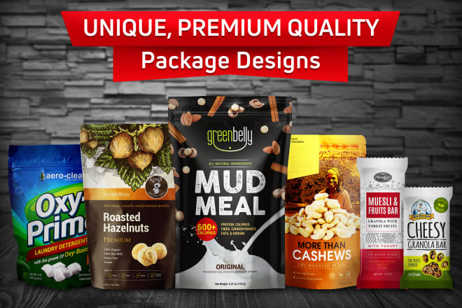 I will design box, bottle, bag, can, product packaging