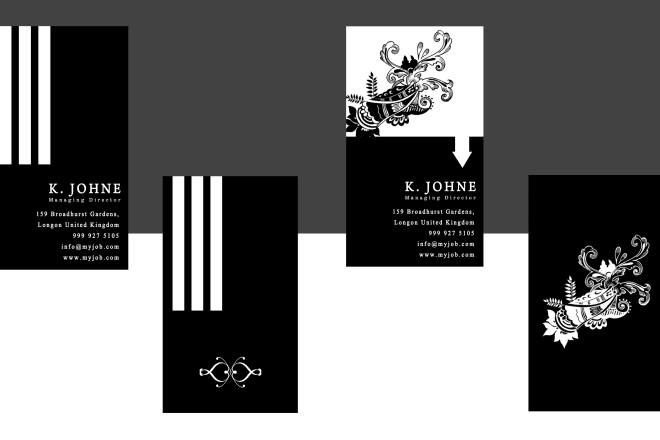 I will design business cards in one side or double side
