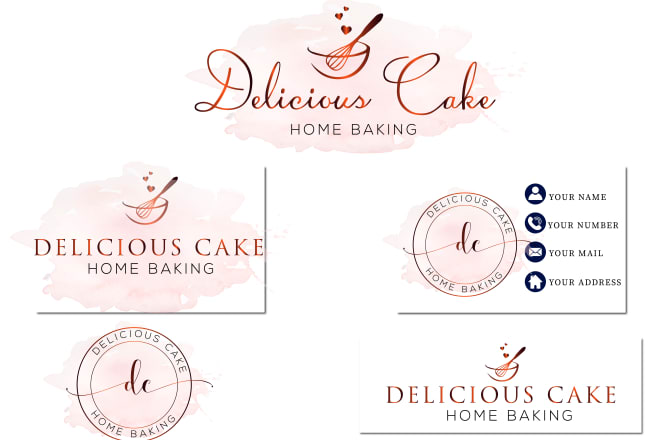 I will design cake business, cookies and bakery logo and business card