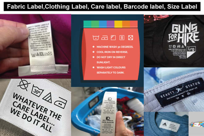 I will design clothing label, care instruction labels within 6 hour