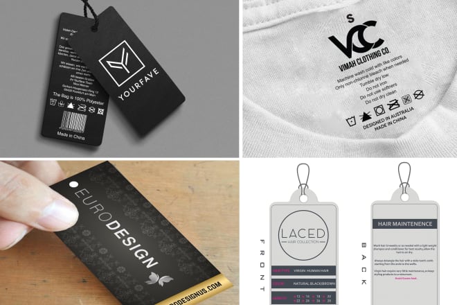 I will design clothing labels or tags