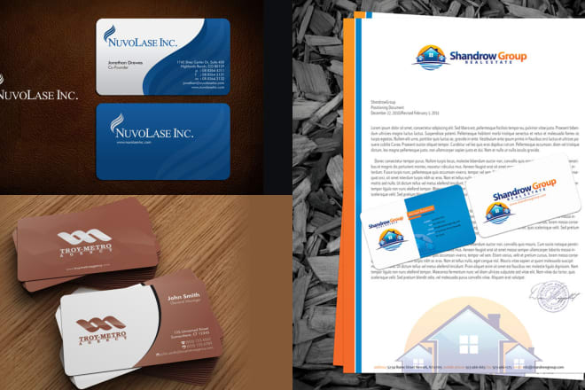 I will design company agency real estate personal business card letterhead stationery
