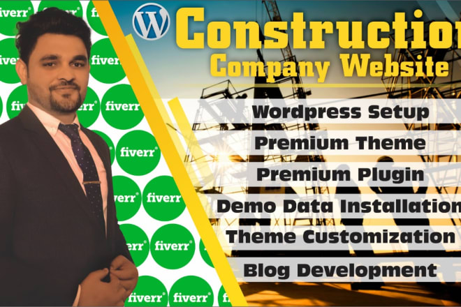 I will design construction company website for your business