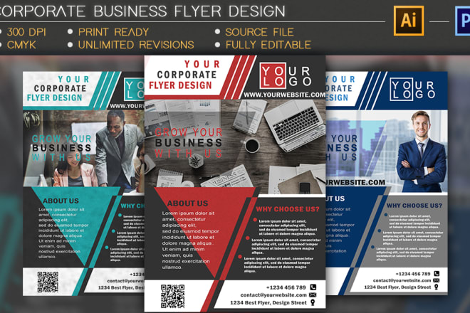 I will design corporate business flyer for comercial use