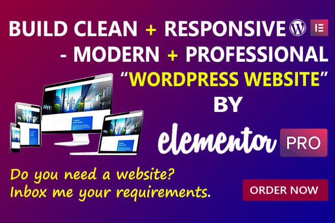 I will design, create wordpress website by elementor pro page builder