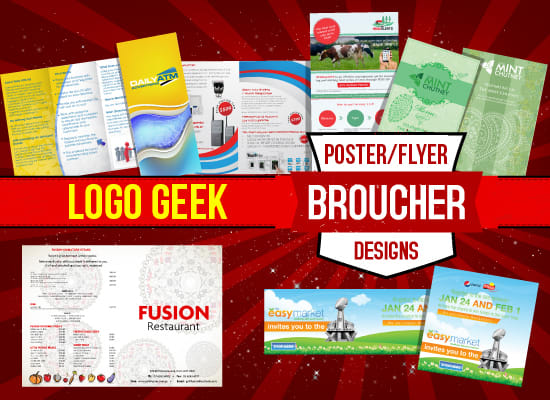 I will design creative brochure flyer menu poster or advertisement