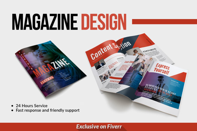 I will design creative magazine layout and magazine cover by indesign