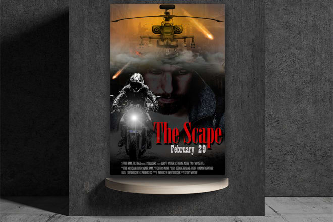 I will design creative movie poster, banner or rollup