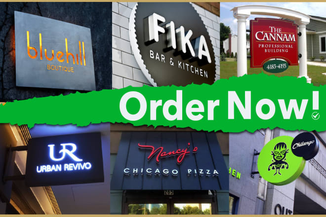 I will design creative sign for your business
