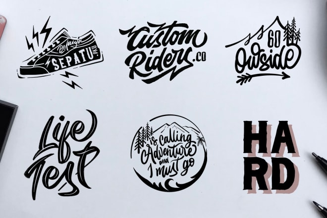 I will design customized hand lettering logo