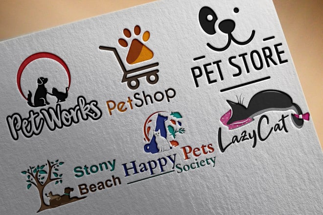 I will design cute logo for pet,shopify store,animal