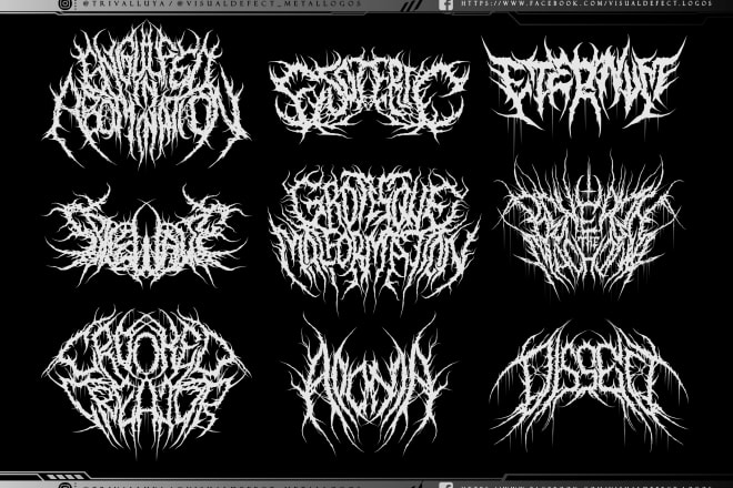 I will design death metal or brutal slamming death metal logo