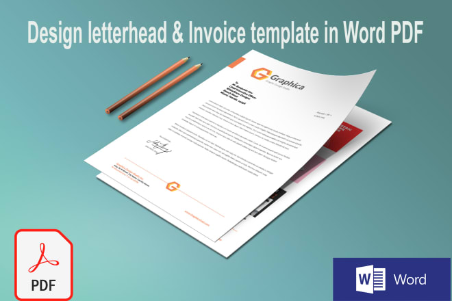 I will design editable letterhead invoice template in word PDF