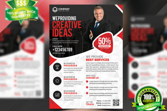 I will design elegant flyer for your business within 4 hours