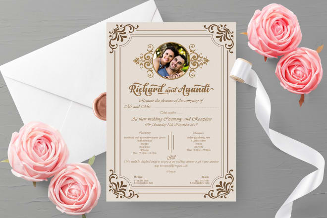I will design excellent wedding, birthday or event invitations