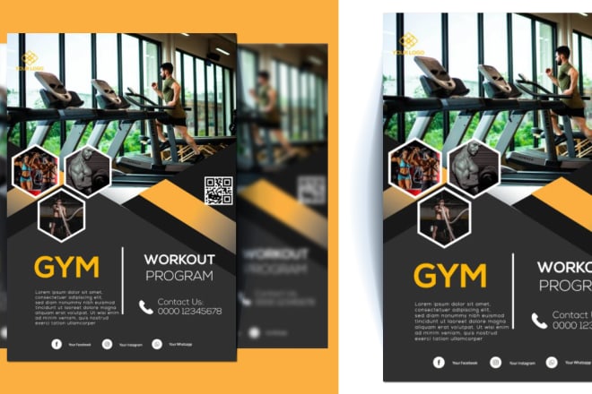 I will design fitness gym, sports, yoga flyer or poster