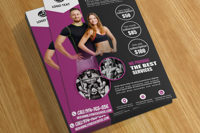 I will design fitness yoga gym spa health flyer or poster