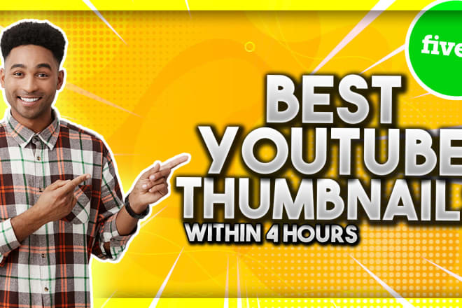 I will design five amazing youtube thumbnails in just 4 hours
