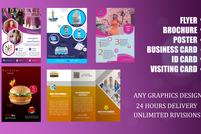 I will design flyer, brochure, creative graphic design services