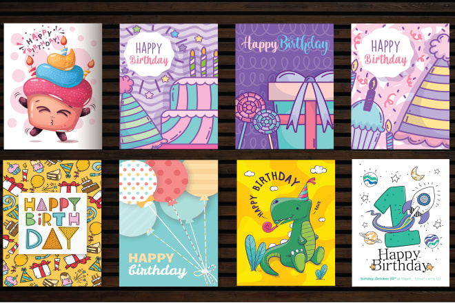 I will design greeting card, invitation card and party poster for birthdays