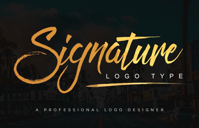 I will design handwritten or signature logo design
