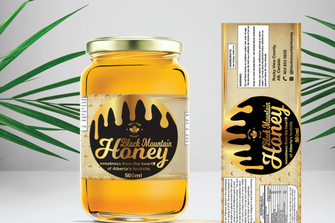 I will design honey label, bottle label and cbd labels