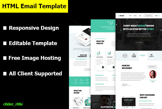I will design HTML email template or HTML email newsletter