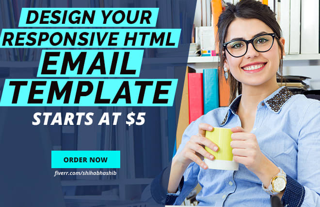 I will design HTML responsive table based email template newsletter