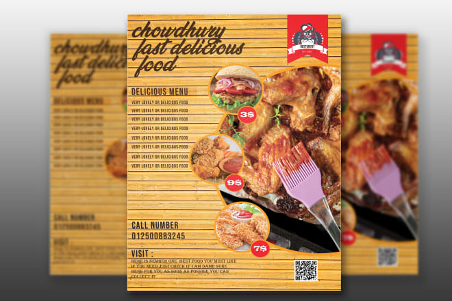 I will design innovative restaurant menu design, best design 2020