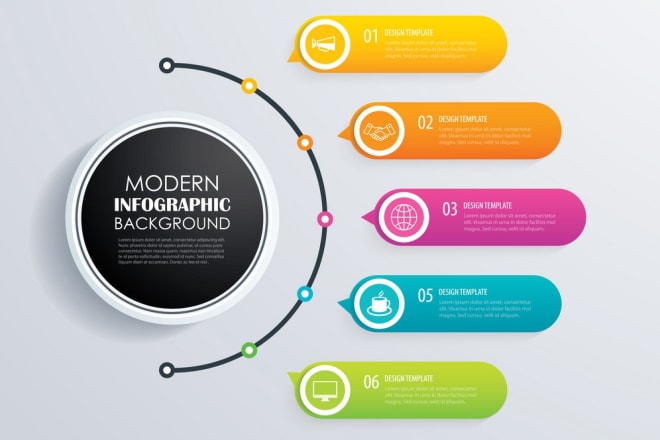 I will design modern infographic charts and diagrams in 24hrs