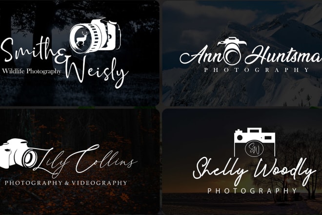 I will design modern luxury photography signature logo
