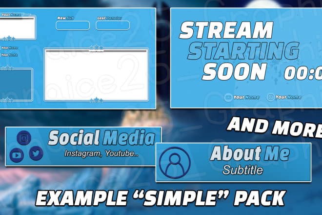 I will design modern twitch overlay and more