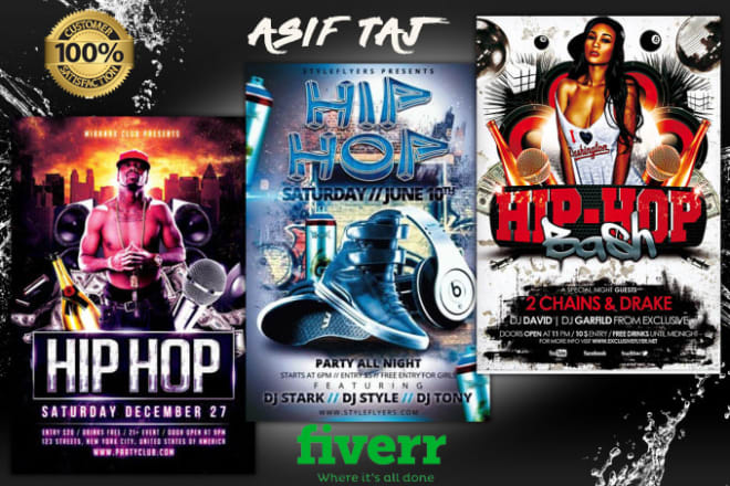 I will design party flyer,hip hop flyer and poster