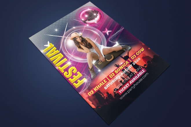 I will design party poster, event flyer, movie poster,birthday card